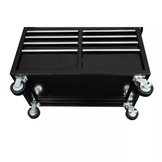 46 in. W x 24 in. D 9-Drawer Gloss Black Deep Tool Chest Mobile Workbench