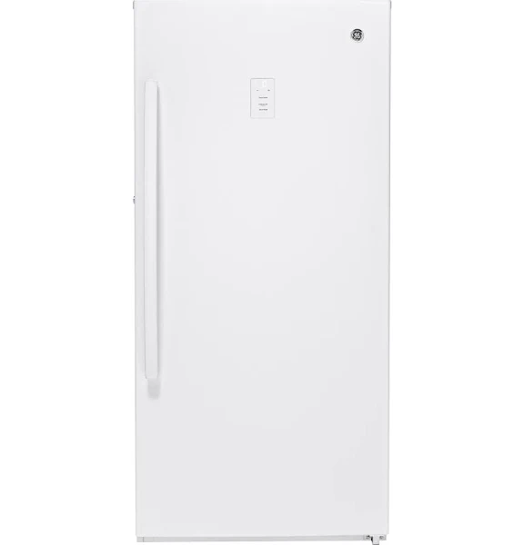 GE 14.1 Cu. ft. White Frost-free Upright Freezer FUF14DLRWW