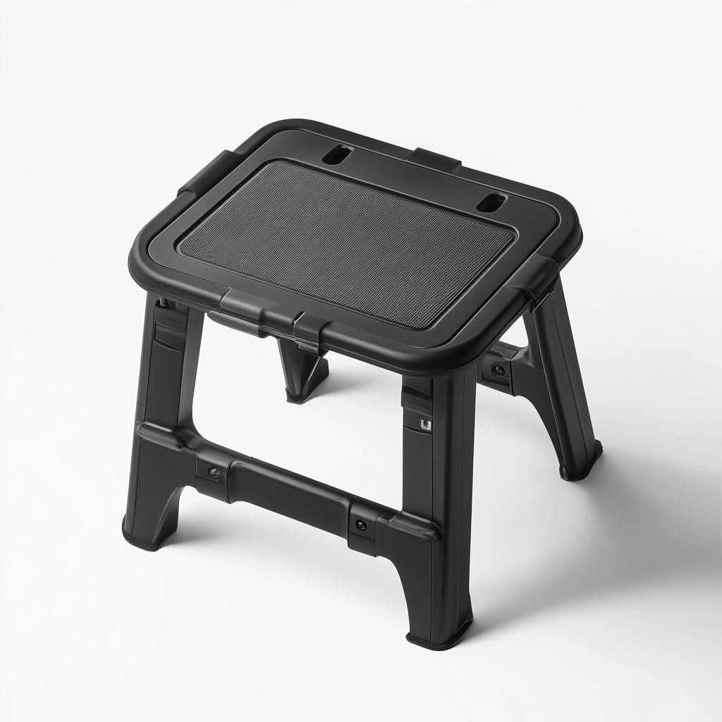 Sornv Foldable Toilet Stool - Industrial Grade Aluminum Frame - Professional Grade Modular Space Optimization - Portable Squat Aid - Matte Black