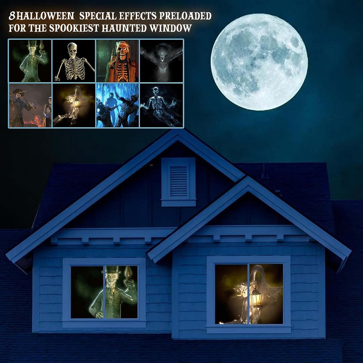 Halloween Projector (2023 Upgrade) for Haunted Windows