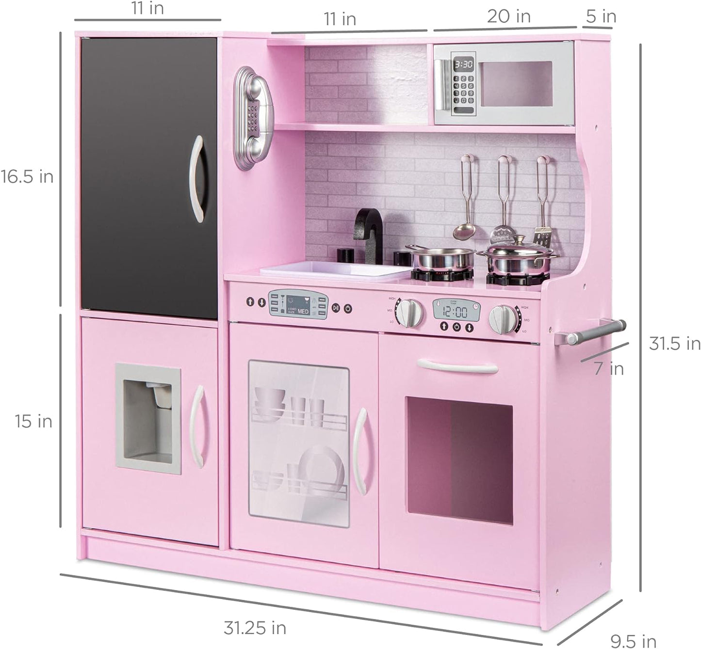Best Pretend Kitchen Wooden Toy Set for Kids